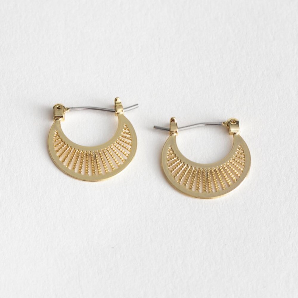& Other Stories Ray Hoop Earrings Gold